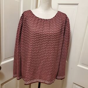 Max Studio Boxy Oversized Colorful Tunic with Flared Sleeves Size Large